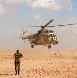 Réalisation de dizaines de postes pour l'armée et la gendarmerie au sud est                                    Renforcements des frontières sud par des points de contrôle et contrôle aérien