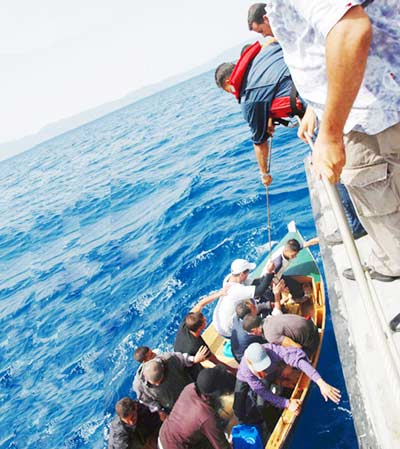 41 harragas capturés dans les eaux territoriales de la wilaya d'Oran                                    Ils tentaient de rejoindre les côtes espagnoles