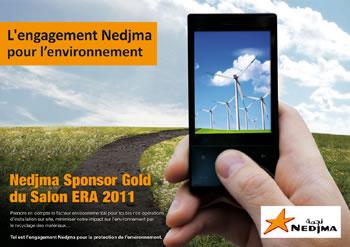 Nedjma, sponsor Gold de l'événement                                    2E SALON INTERNATIONAL DES ENERGIES RENOUVELABLES, DES ENERGIES PROPRES ET DU DEVELOPPEMENT DURABLE (ERA 2011)
