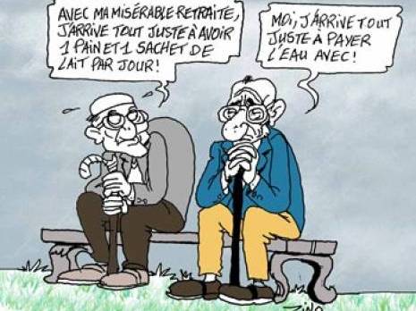 Les retraités n'en finissent pas de broyer du noir                                    Pension dérisoire, précarité'