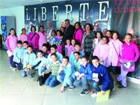 Visite des élèves de l'école Ibn-Khaldoun à 'Liberté'