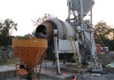 La centrale à béton démantelée