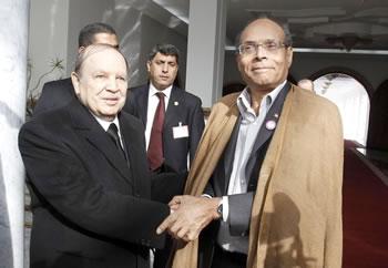 Marzouki à Alger en février prochain                                    IL APPRECIE SA POSITION LORS DE LA REVOLUTION DU JASMIN