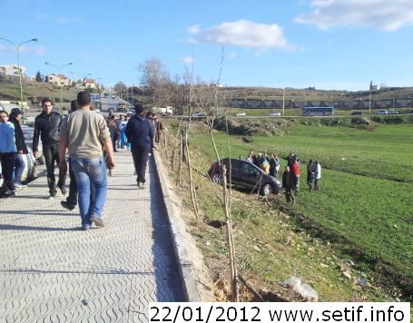 Un blessé lors d'un accident de la circulation au centre-ville de Sétif