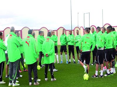 Bien motivés pour jouer les premiers rôles en CAN-2013                                    Les verts à pied d''uvre à Rustenburg, en Afrique du Sud