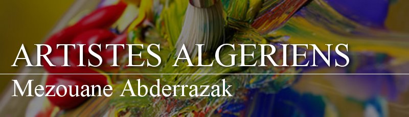 Alger - Mezouane Abderrazak