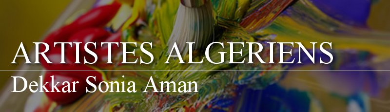 Algérie - Dekkar Sonia Aman