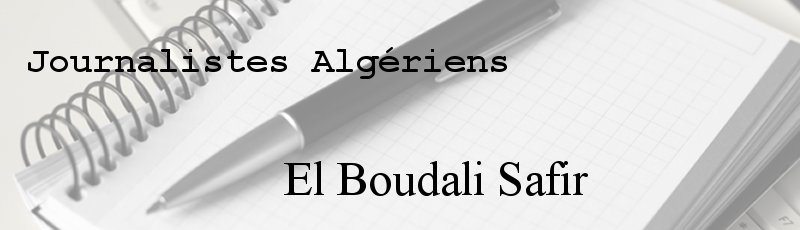 Algérie - El Boudali Safir