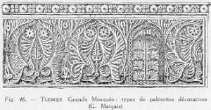 La Grande Mosquée de Tlemcen : Type de palmettes décoratives