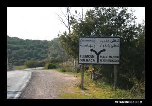 Entree des plages de Madrid et Rachgoun, en venant de Beni Saf