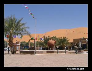 Au centre même de Taghit : mélange entre nature et architecture