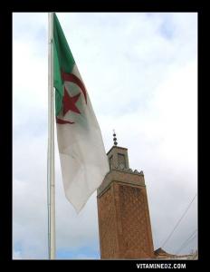 le Minaret de la mosquée de Sidi Boumedienne .