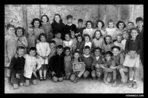 la classe unique du village en 1949 de Bréa