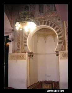L'interieur de la mosquée de Sidi Boumediene : Place de prière de l’imam