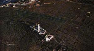 Le phare de Cap Falcon vu du ciel