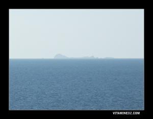 Les îles Habibas vue depuis la plage de Madagh