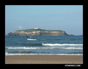 Ile de Rachgoune vue de la plage de Siga