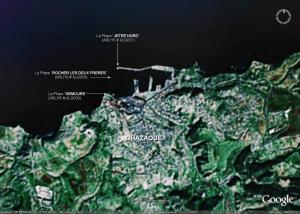 Situation géographique des 3 phares de Ghazaouet