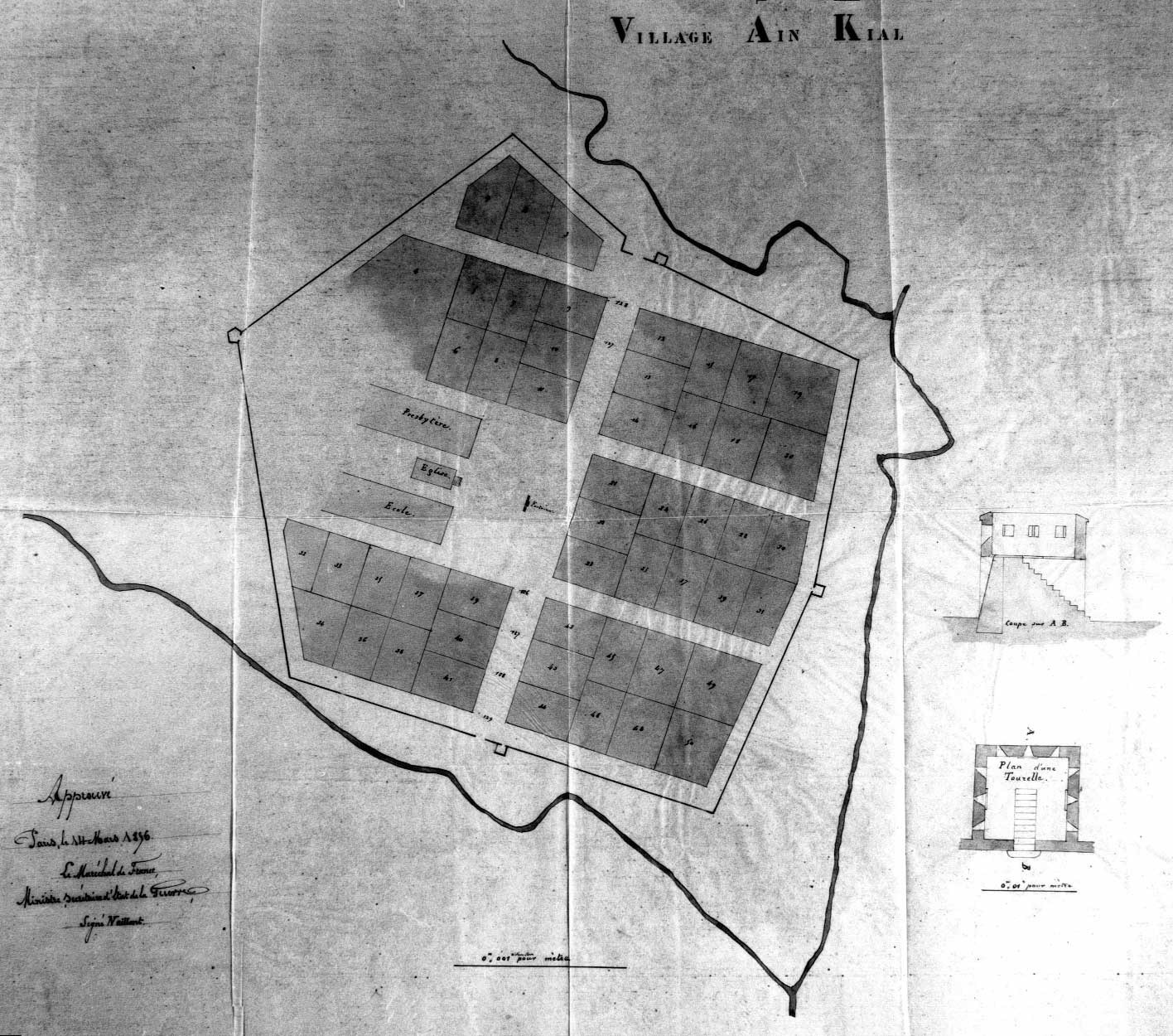 Plan du projet initial de création du village