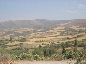 Photo prise du douar el haraik avec la montagne de fallaoucene
