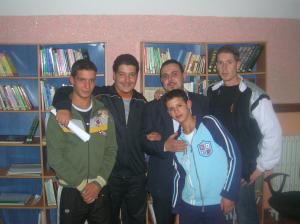 Photo avec le président de l'association