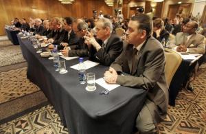 Ail Benzeiga (front R), ambassador of Algeria to Kenya,