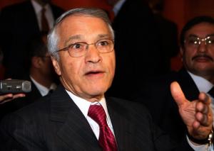 Algerian Energy and Mines minister Chakib Khelil speaks to