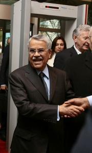Saudi's Oil Minister Ali al-Naimi smiles upon his arrival