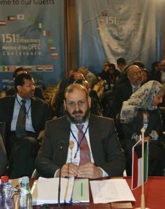 Kuwait's oil minister Mohammed al-Aleem attends the OPEC meeting