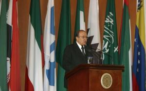 Algeria's President Abdelaziz Bouteflika gives a speech during the