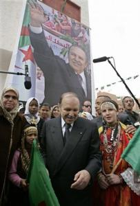 Algeria's President Abdelaziz Bouteflika smiles during an official visit