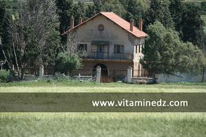 Ferme coloniale, Commune de Ain El Berd (ex Oued-Imbert) ; paysages que traverse l\'autoroute Est Ouest