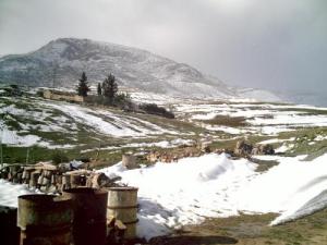 جبل  ملوزة  تحت الثلوج (ولاية برج بوعريريج)