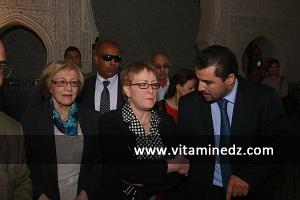 Madame Zohra Drif Bitat, Khalida Toumi et Hakim Miloud lors de l\'inauguration officielle du Palais du Mechouar
