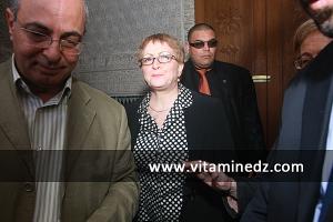 Mr Chiali, réalisateur du Palais du Mechouar avec Madame Khalida Toumi, Ministre de la culture.