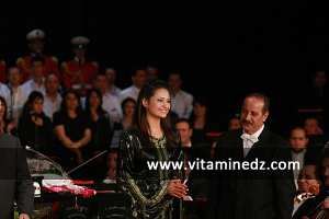 La soprano  Yosra Zekri (Tunisie) et le maestro Algérien Rachid Saouli aux Cérémonies de clôture de Tlemcen capitale de la culture islamique 2011 (25 et 26 /04/2012)