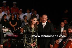 La soprano  Yosra Zekri (Tunisie) et le maestro Algérien Rachid Saouli aux Cérémonies de clôture de Tlemcen capitale de la culture islamique 2011 (25 et 26 /04/2012)