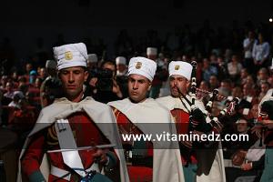 La troupe de cornemuse d’ « El Hares El Djemhouri »  Cérémonies de clôture de Tlemcen capitale de la culture islamique 2011 (25 et 26 /04/2012)