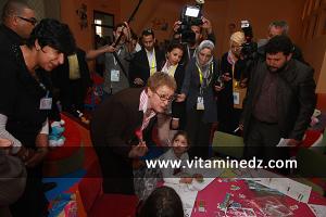 Madame Khalida Toumi, inaugurant la bibliothèque Mohamed Dib