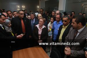 Inauguration de la bibliotheque Mohamed Dib par Mme Toumi