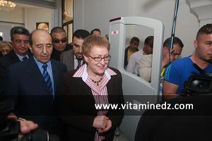 Inauguration de la bibliotheque Mohamed Dib par Mme Toumi et Yazid Zerhouni