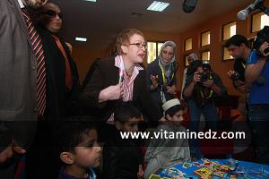 Madame Khalida Toumi, inaugurant la bibliothèque Mohamed Dib