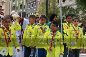 Jeunes scouts à la Parade populaire de groupe folkloriques algériens aux cérémonies de clôture de Tlemcen capitale de la culture islamique 2011 (21/04/2012)