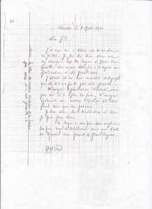 Lettre de hadj eddine boucif destiné à son fils à Saida du centre de regroupement militaire de Kenadsa en 1960°°° ارسالة الحاج الدين بوسيف الى ابنه بمدينة سعيدة من داخل مركز الاعتقال العسكري الفرنسي بالقنادسة بولاية بشار