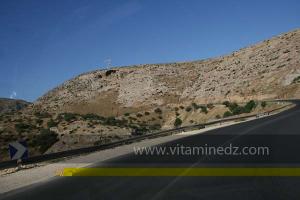 La commune de Oued Rhiou, route nationale 90, vers Ammi Moussa, Traversant Djbel Gargar