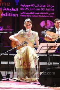Leila Borsali, en clôture du 6ème Festival de Musique Hawzi de Tlemcen, le 03.07.2012