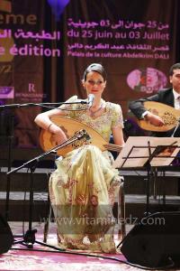 Leila Borsali, en clôture du 6ème Festival de Musique Hawzi de Tlemcen, le 03.07.2012