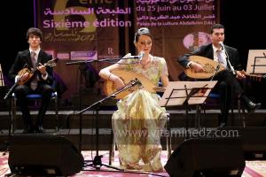 Leila Borsali, en clôture du 6ème Festival de Musique Hawzi de Tlemcen, le 03.07.2012