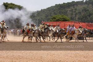 Festivités du cinquantenaire de l\'indépendance de l\'Algérie à Tlemcen, défilé, feux d\'artifices et fantasia au programme