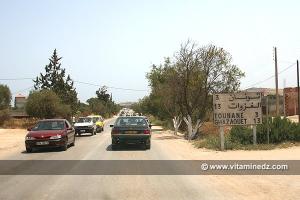 Route vers Tounane, venant de Sidi Boudjenane